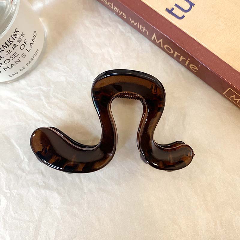 

Нові акрилові хвилясті шпильки для волосся для жінок, дівчат, елегантні великі кліпси-акули, тримачі для хвостиків, шпильки для волосся, аксесуари для волосся