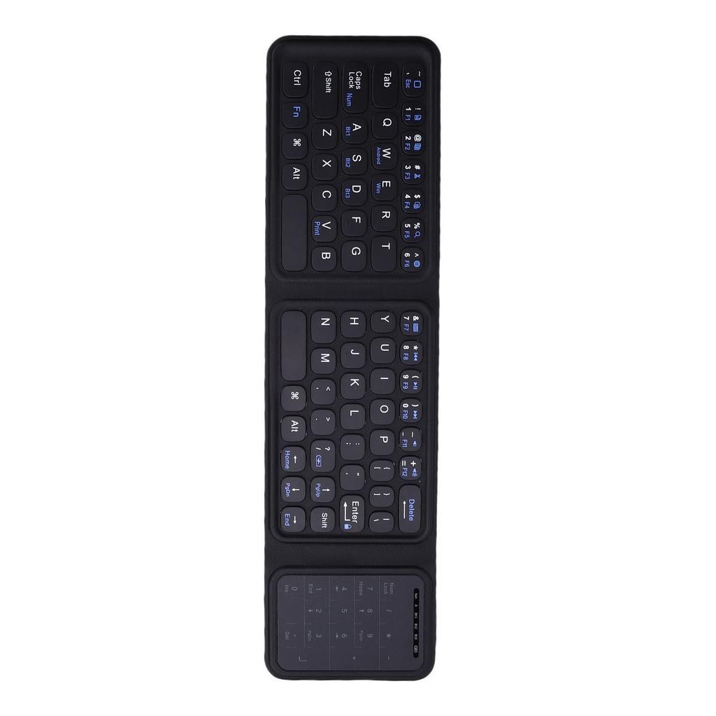 Foldable Wireless Keyboard with Touchpad and Number Pad Bluetooth 5.0 Quiet USB C Rechargeable Ultra Thin Portable