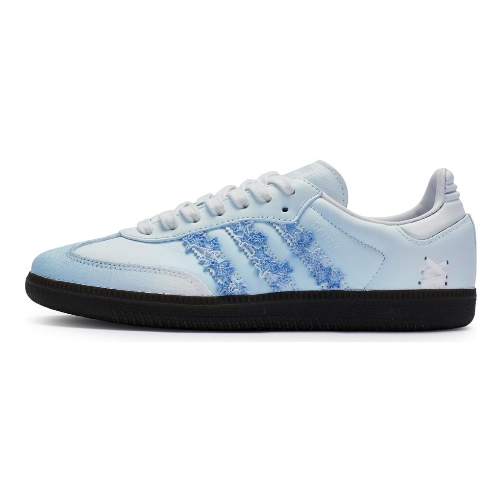 Adidas Originals Samba OG 811 Manufacturing Non slip Lightweight Low top Skateboard Shoes Women's Blue White B75806(Team80-)