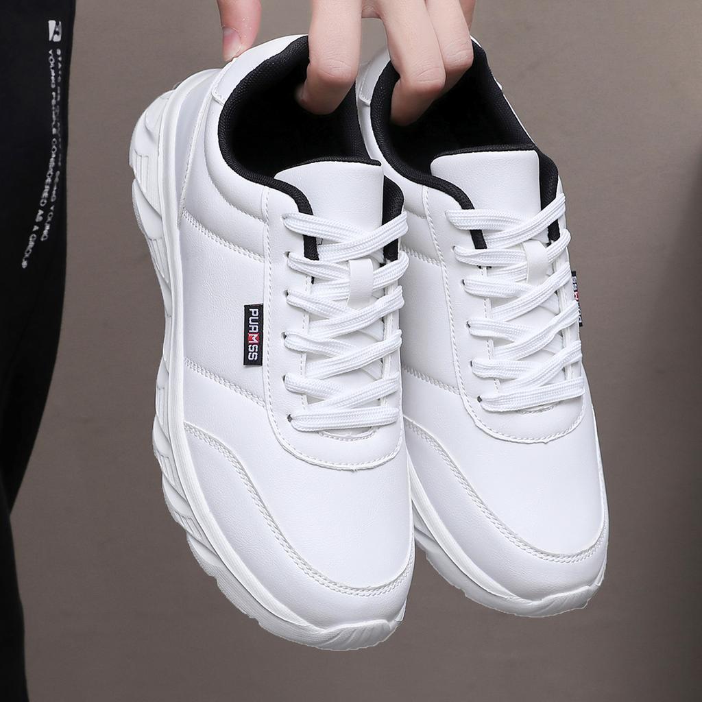 Fashion Men's Sneakers Sports Casual Shoes Leather Outdoor Men Walking Shoe Four Seasons Soft Bottom