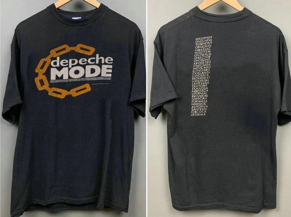 Depeche Mode Shirt, Depeche Mode Tour 2 Side Black Unisex T-shirt S-5XL XXL