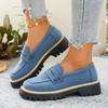 Übergrößen Schuhe für Damen Herbst Elegant Runde Spitze Zum Hineinschlüpfen Plateau Bequem Rutschfest Flach Zapatos De Mujer 36-43 Damenschuhe