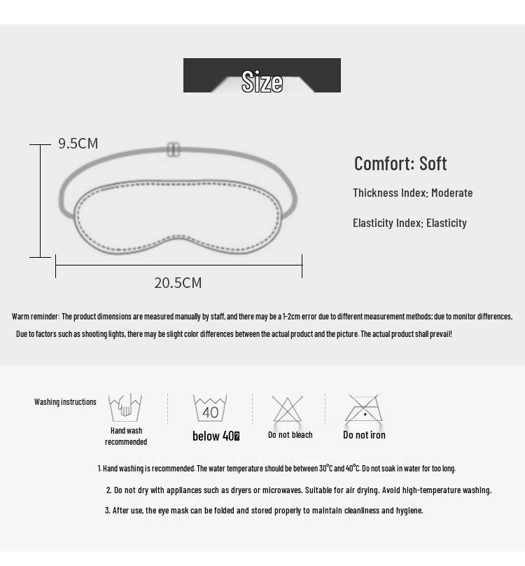 Plush Light-Blocking Sleep Mask - Breathable, Skin-Friendly Eye Mask for Autumn/Winter with Ice Pack Feature.