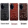 Genuine Leather Protective Cover for Honor 70/70SE/70Pro: Crocodile Skull Half Package