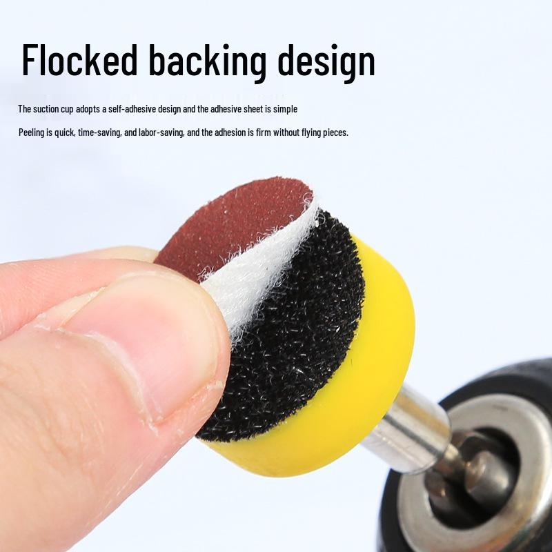 One-Inch Flocked Sandpaper Grinding & Polishing Disc for Small Electric Grinders