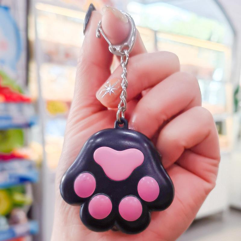 Luminous Sounding Cat Paw Keychain Bell Doll Ornament