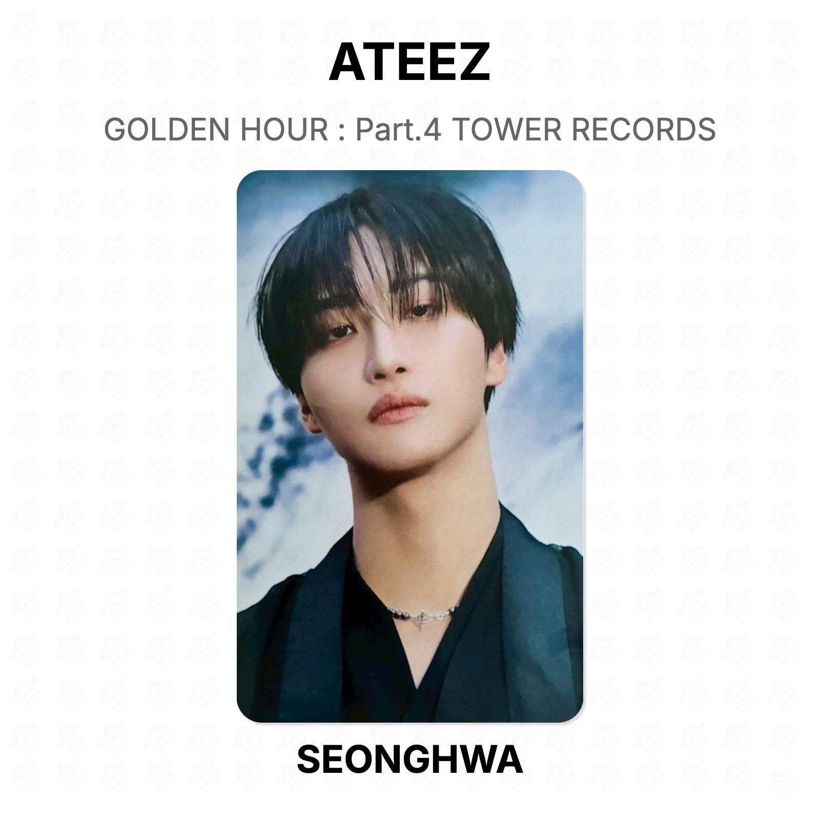 ATEEZ ЗОЛОТОЙ ЧАС : Часть 4 Официальная фотокарточка TOWER RECORDS SEONGHWA