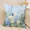 Little Flowers Cushion Cover Soft Plush Fabric DoubleSided Printed Sofa Cushion Cover for All Seasons Home Decor Gift