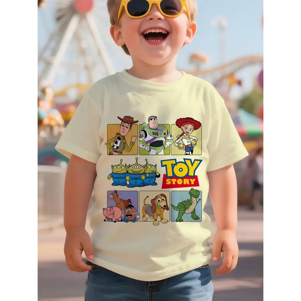 Short Sleeve 3D Anime T-Shirt for Kids Boys Girls Cartoon Toy Story Summer Fashion Top Casual Street T-shirt
