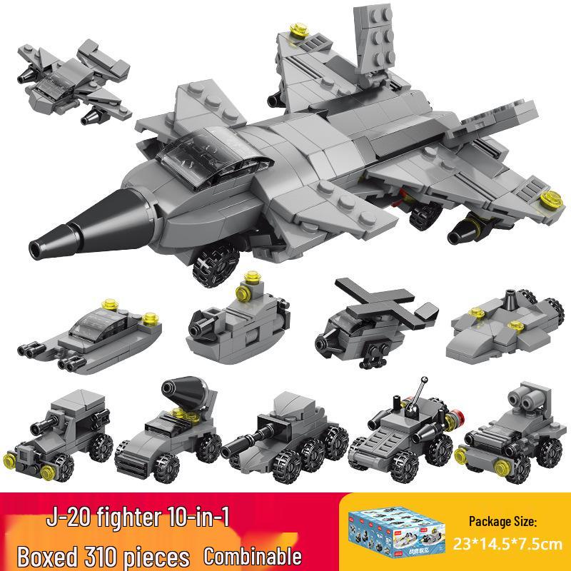 Lele Brothers Educational Aircraft Carrier Building Blocks for Kids
