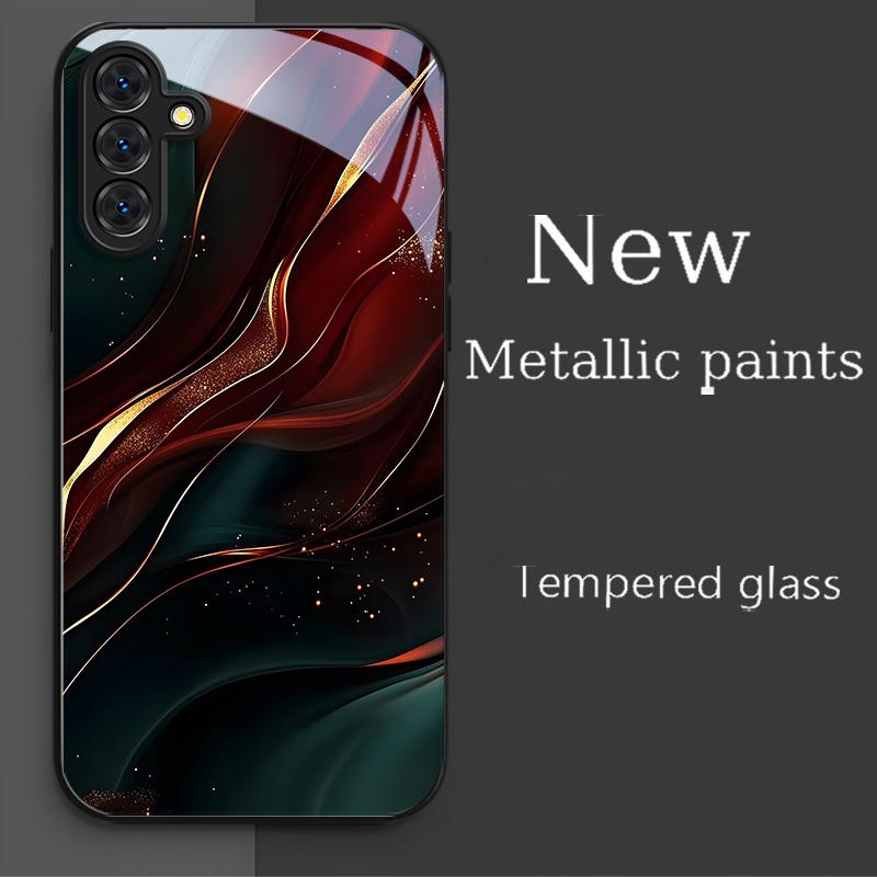 Fashionable and beautiful tempered glass phone case suitable for Samsung Galaxy S26 S25 S24 S23 S22 S20 FE Ultra Plus anti drop