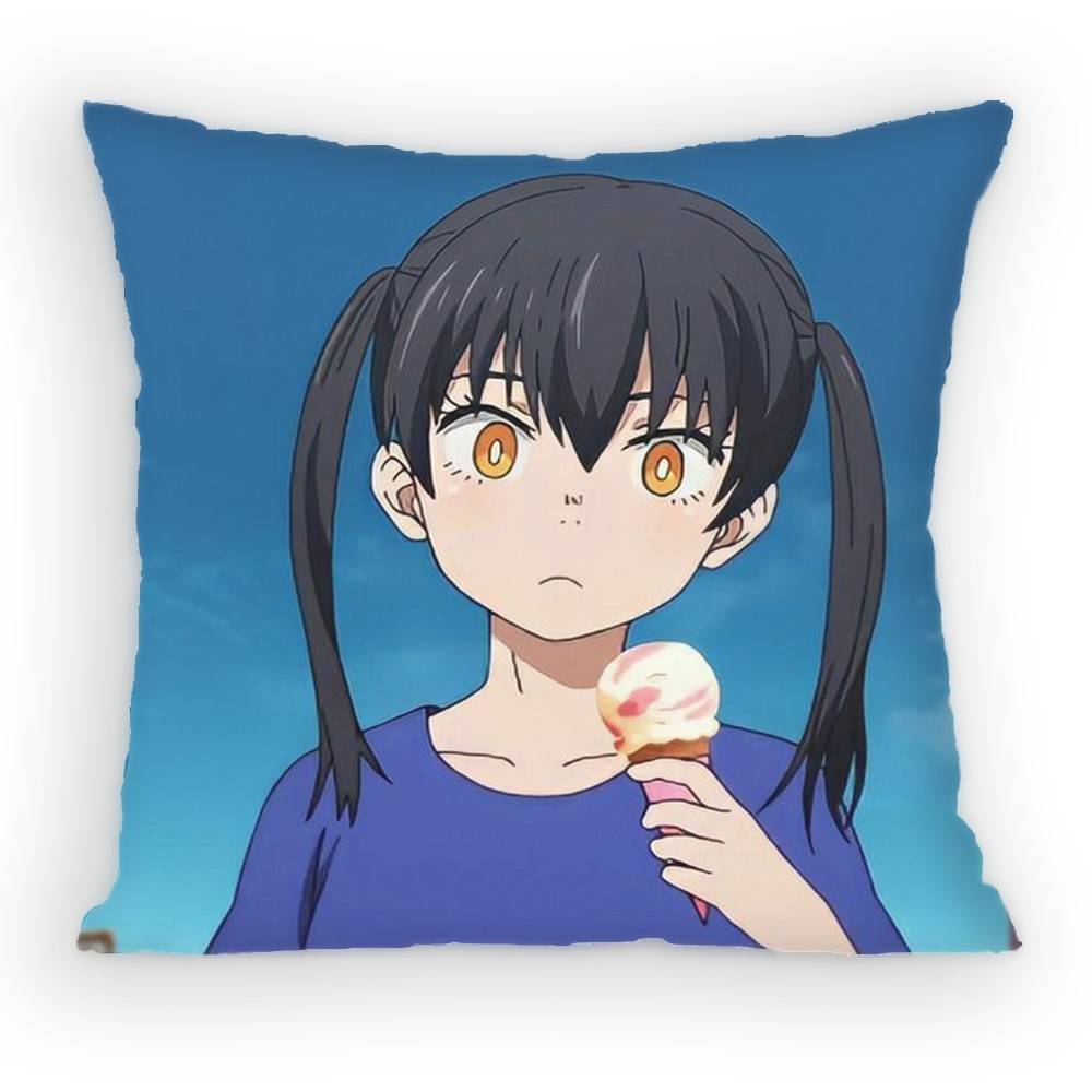 Fire Force Tamaki Kotatsu Pillow Case Sofa Living Room for Bedroom car Headboard Backrest Cushion Square Cushion Nap Time