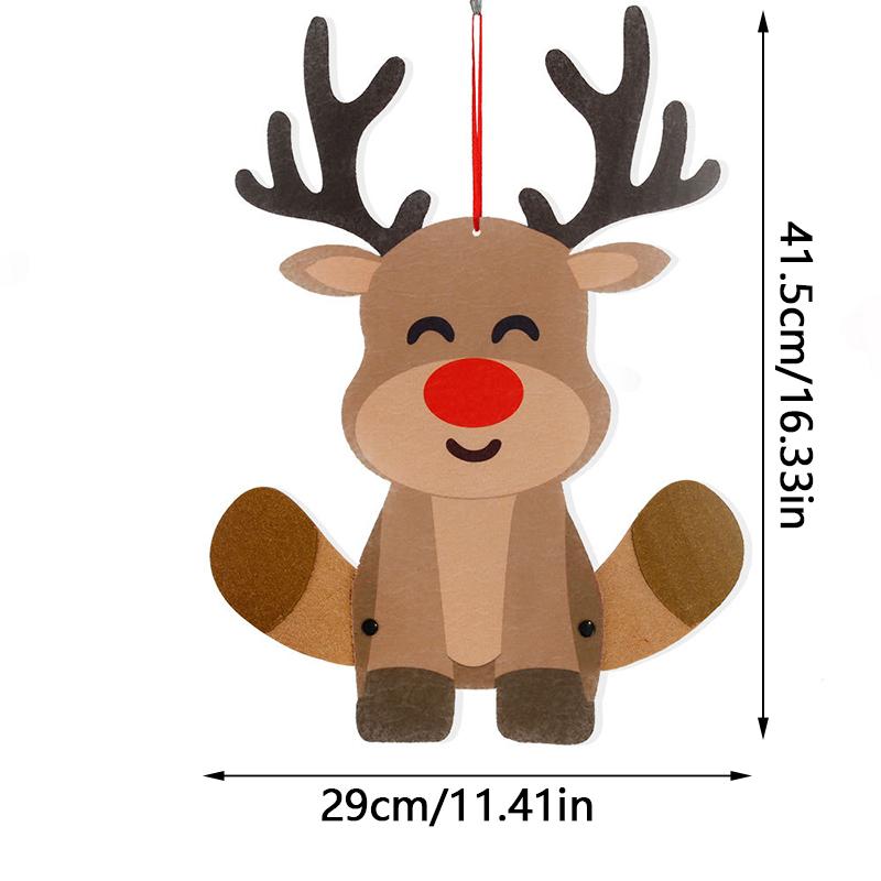 Décorations de Noël Feutre Père Noël Bonhomme de Neige Élan Pendentif Ornements à Suspendre Arbre de Noël Navidad 2025 Bonne Année Décoration de la Maison