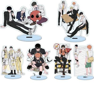 Desk Decor Ornaments Anime Haikyuu!! Acrylic Stand Figure Model Table Plate Volleyball Boys Action Figures Toys Anime Activities