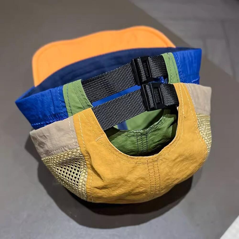 Bunte Mesh-Baseballkappe im koreanischen Stil, atmungsaktiv, Sonnenschutz-Visierkappe, universelles Passformdesign, für Damen Herren Outdoor, täglichen Sport
