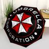 1 Stück Umbrella Corporation Logo Automatisches Öffnen Klappschirm - Tragbares 3-fach Design mit Eisenrahmen - Outdoor, für Fans, Reisende, Tägliches U