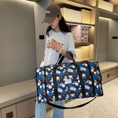 New Sports Short-distance Travel Bag Dry and Wet Separation Foldable Handbag Women's Fashion Printed Expandable Fitness Bag