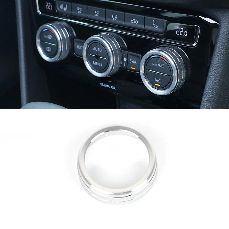 Auto Car AC Control Ring Trim Cover Car Interior Accessories For VW Tiguan Atlas T-roc Ateca FR Passat B8 Variant 2017-2019