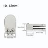 8pcs Stainless Steel Glass Clamps for 6-8mm/8-10mm/10-12mm Thickness Glass Support Brackets Clips with Hex Screwdriver