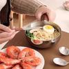 17Cm/14Cm Stainless Steel Cooking Pans With Wooden Handle & Glass Lid - Multi-Purpose Small Pots For Noodles And Eggs