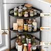 Corner Kitchen Storage Rack - Triangle Seasoning Organizer
