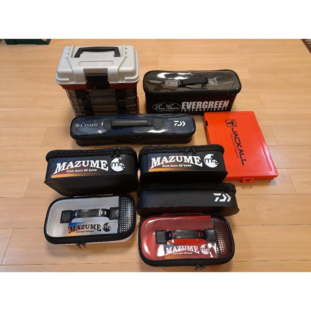 Used Daiwa Mazume Evergreen Plano Jackal EVA & Lure Case Set