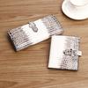 New Crocodile Belly Pattern Himalaya White Women's Wallet Long Short Multi Card Pocket Handbag