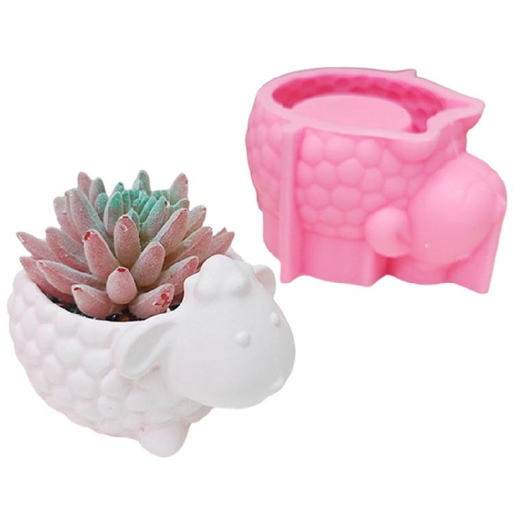 Animal Shaped Silicone Molds Succulents Planter Molds Cement Clay Mould for Epoxy Resin Candle Holder Home Decoration