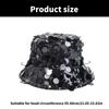 Glitzernde Sonnenpailletten Hut Unisex Outdoor Fischerhut Leichter Eimerhut zum Angeln und für Outdoor-Mode