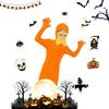 Orange Jumpsuit Costume Yellow Purple Costume Yellow Mustache and Eyebrow for Kid and Adult Halloween Party
