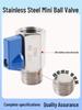 304 Stainless Steel Sanitary Mini Ball Valve, Internal/External Thread, High Pressure, 1/8"-3/4" Sizes, Open Pagoda Design