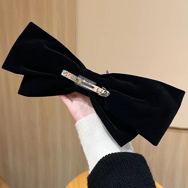 Neue übergroße Spange Schleife Haarspange für Damen Samt Schleife Kopfschmuck Haarnadel Haaraccessoires