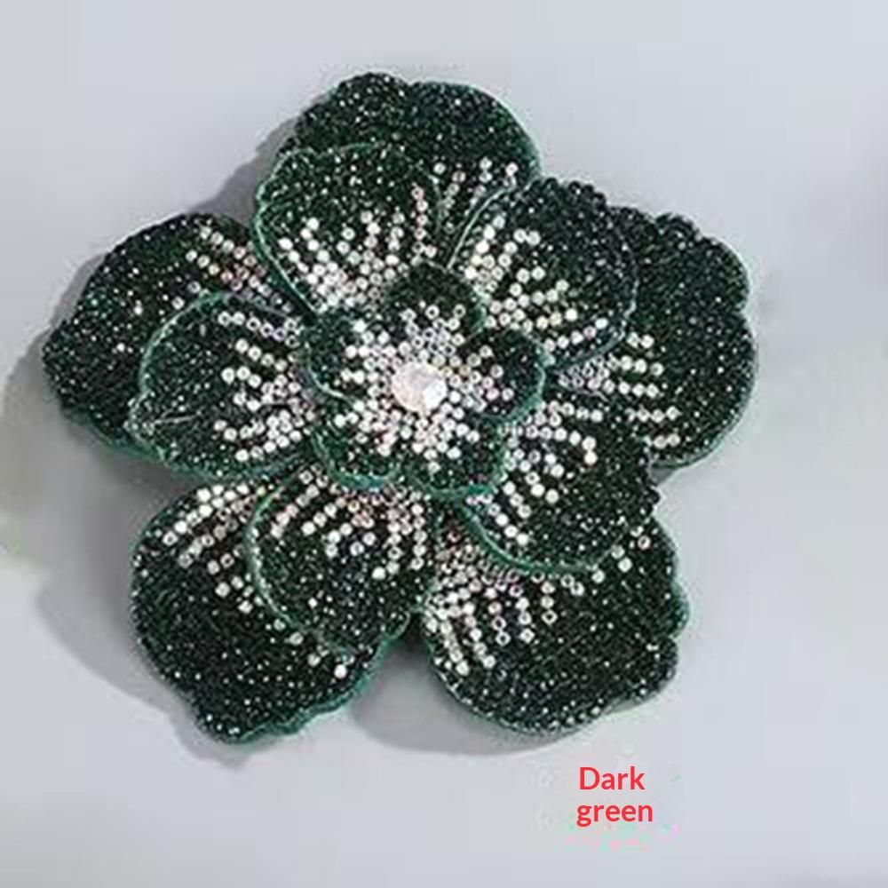 Factory Hot Sale Shoes Flower Three-layer Cloth Fabric Patch Flower Rhinestone Handmade DIY Clothing Bag Accessories