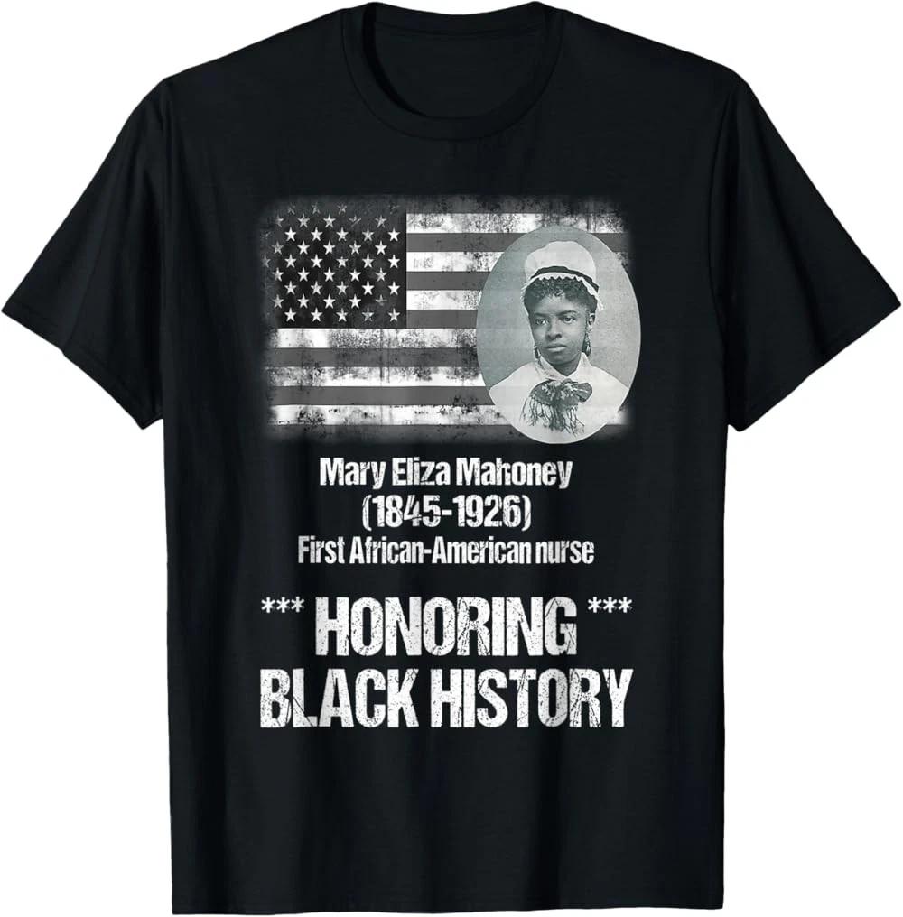 Black History Nurse Featuring 1st African American Nurse T-Shirt XS