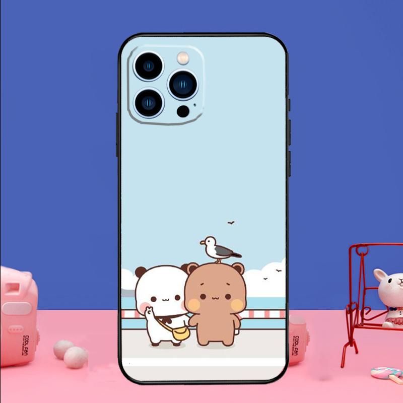 Peach And Goma Cat Phone Case For iPhone 16 15 14 11 12 13 Pro Max 12 13 mini XR 15 16 Plus 16e Bumper Cover