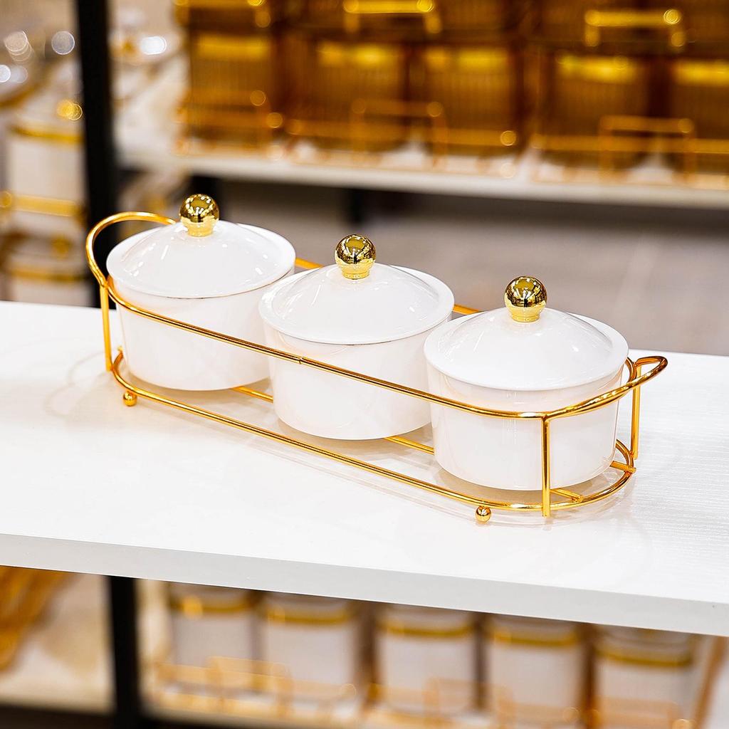 Luxury Compartmentalized Fruit and Snack Tray for Home Display