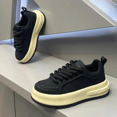 Sneakers Casual Mens Designer Easy Matching Board Shoes Fashion Leather Fabric Breathable Height Increased Platform Sports Shoes