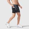 Men's Running Shorts Professional Marathon Track and Field Three-Quarter Length Quick-Dry Inner Lining Pants Sports Two-In-One Design with Phone