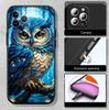 Cartoon Art Owl New Phone Case for iPhone 6 6s 7 8 11 12 13 14 15 16 17 16E XS Pro Max XR X SE Air