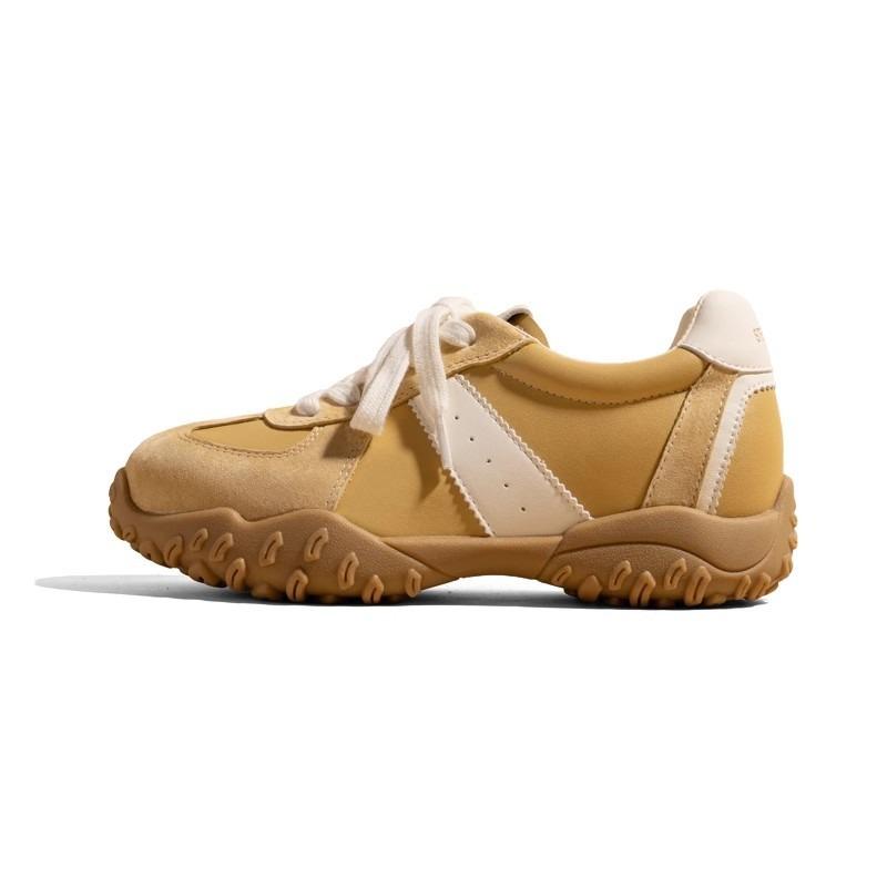 Mode Echtes Leder Klobige Damen Freizeitsneakers Damen Flats Schuhe Frühling Jugend Student Tennisschuhe Weiblicher Vulkanisierter Schuh Mujer