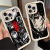 Berserk Guts Anime Phone Case for iPhone 17 Air 16 16E 15 14 13 12 11 Pro Max X XS X S Max XR SE 2020 SE4 7 8 Silicone Cover