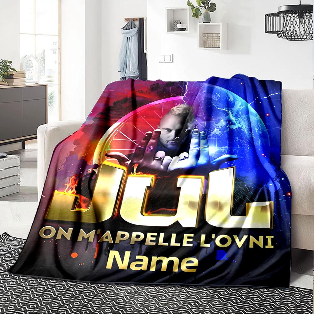 Customiz Name Personality Jul rapper Blanket Soft &Warm Sofa Office Bed Travel Lunch Break Blanket, Gift Suitable All Seasons