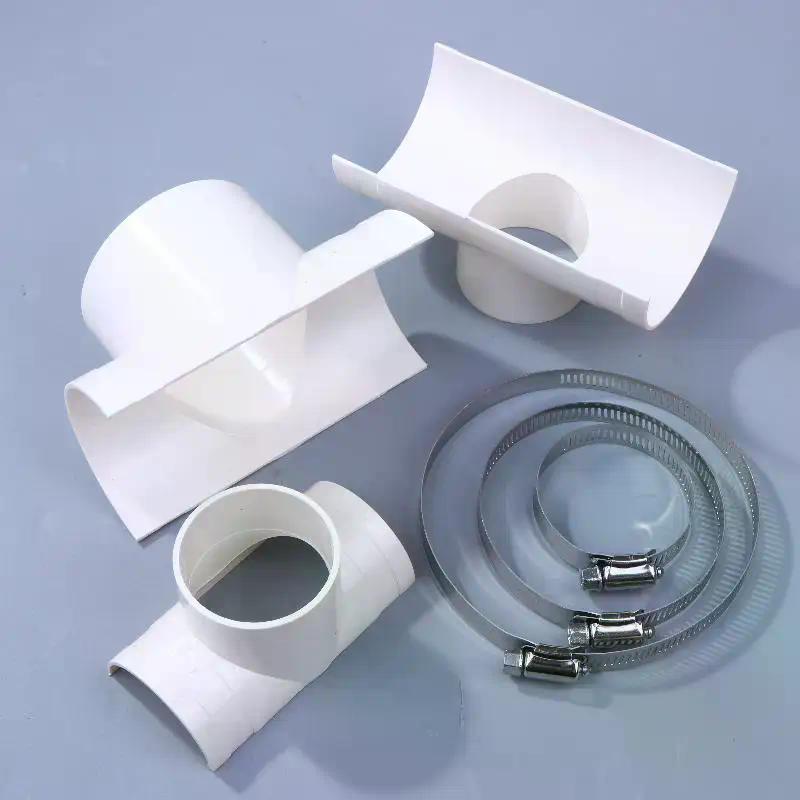 PVC Open Tee Pipe Joint Repair Patch Drain Pipe Adapter Tube Connectors For Home Outdoor Industrial Plumbing Accessories