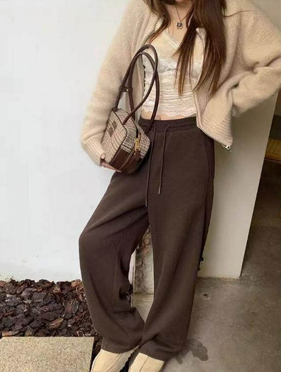 2025 Autumn Winter Pure Wool Double Zipper Women's Round Neck Fluffy Loose Knit Sweater