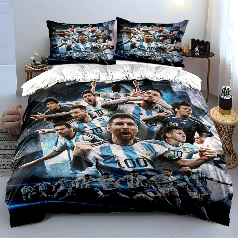 Soccer Star Bedding Set Bedding Set (1 Duvet Cover, 2 Pillowcases, Duvet Not Included)