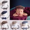 Chapéu de Crochê para Bebê e Gravata Feitos à Mão Adereços para Fotografia de Recém-Nascidos Gorro para Bebê