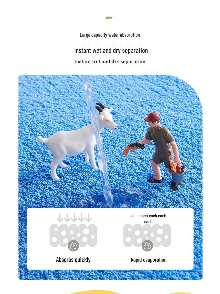 Non-Slip Absorbent Bathroom and Kitchen Mat