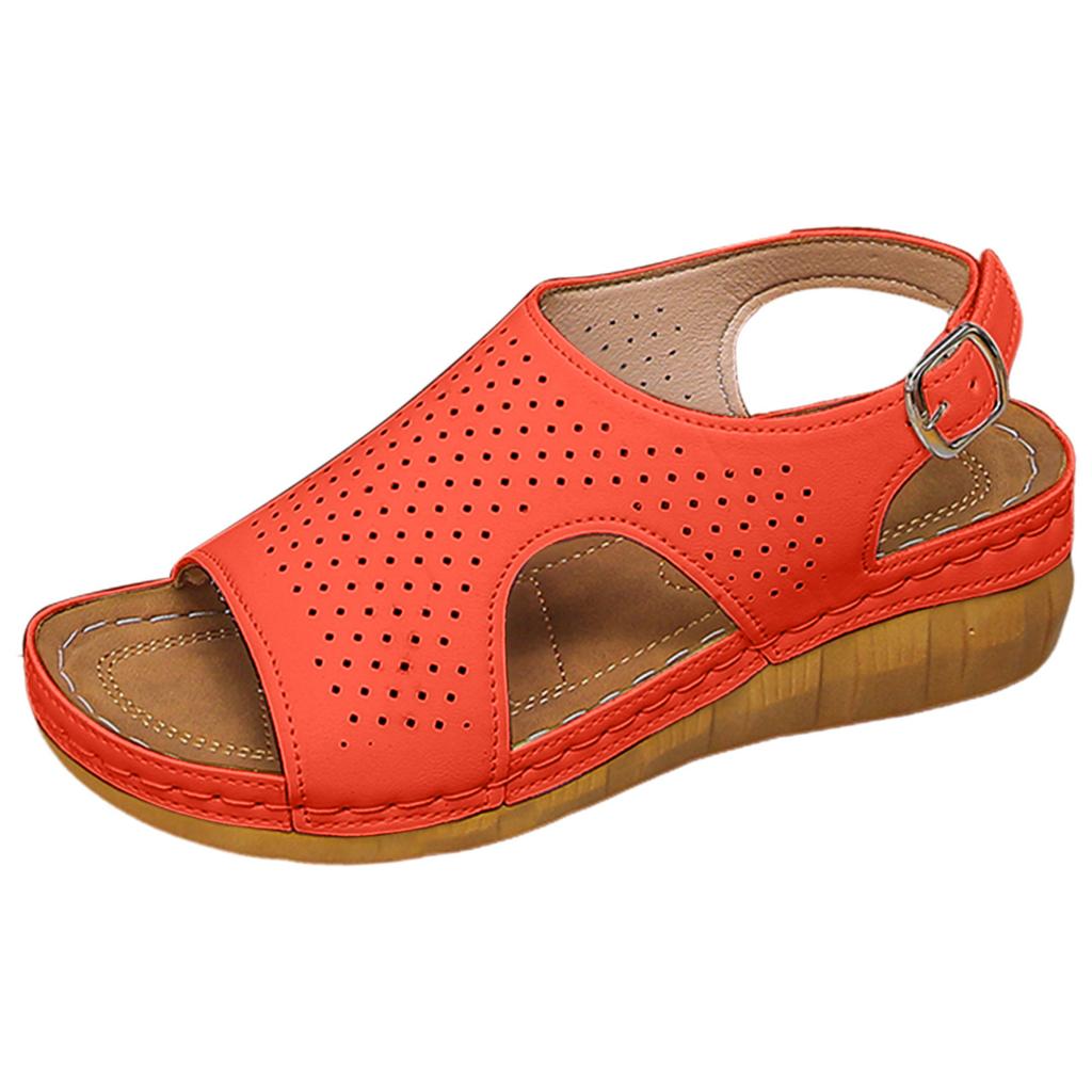 Women'S Casual Wedge Sandals Platform Slippers Simple And Stylish Toe Wedge Sandals Women With Bunions Two Strap Sandals Women
