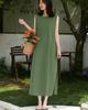Sueeya Long Sleeveless Maxi Natural Loose Summer Women's Dress, Color, Fit, Flattering, Refreshing, Stylish, Cute, Lined,