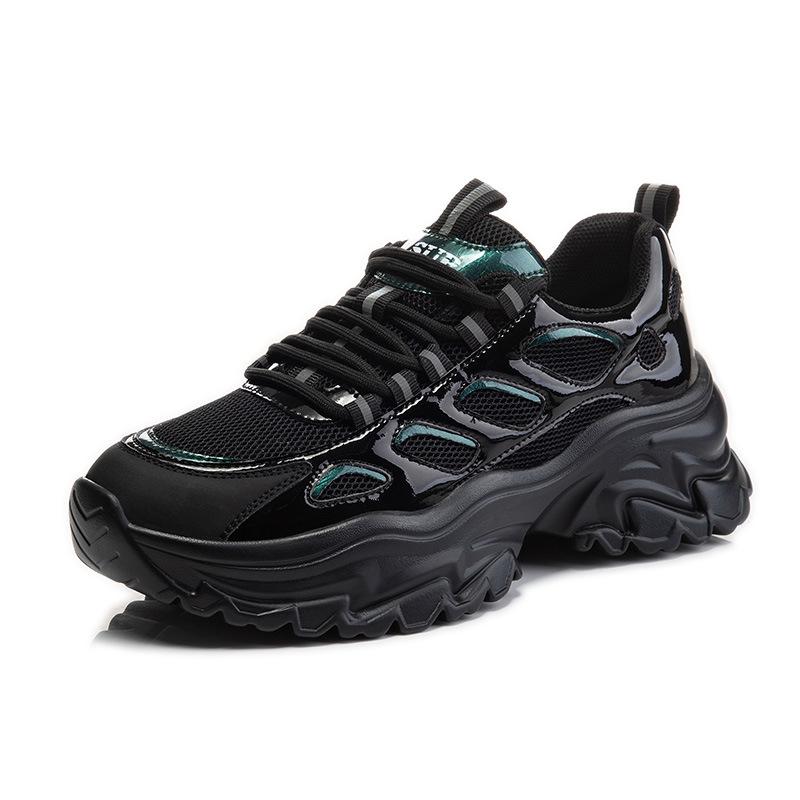 Sneakers women's spring 2025 new thick-soled heightening casual shoes running versatile single shoes flat-soled shallow women's shoes